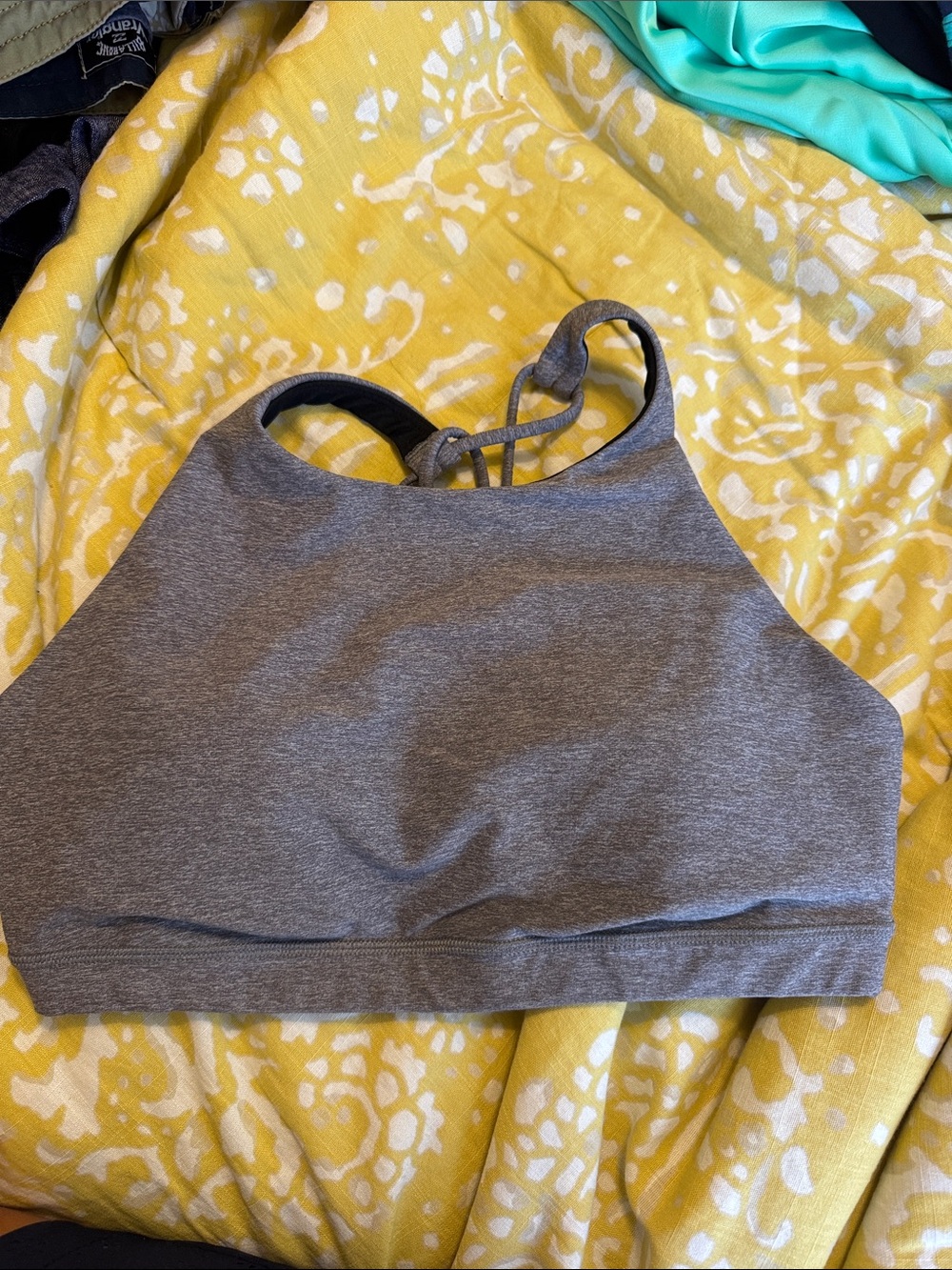lululemon athletica Heather Gray High Neck Sports Bra